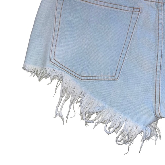 NWT Sandrine Rose x Free People Neon Zipper Denim Shorts - Picture 12 of 13